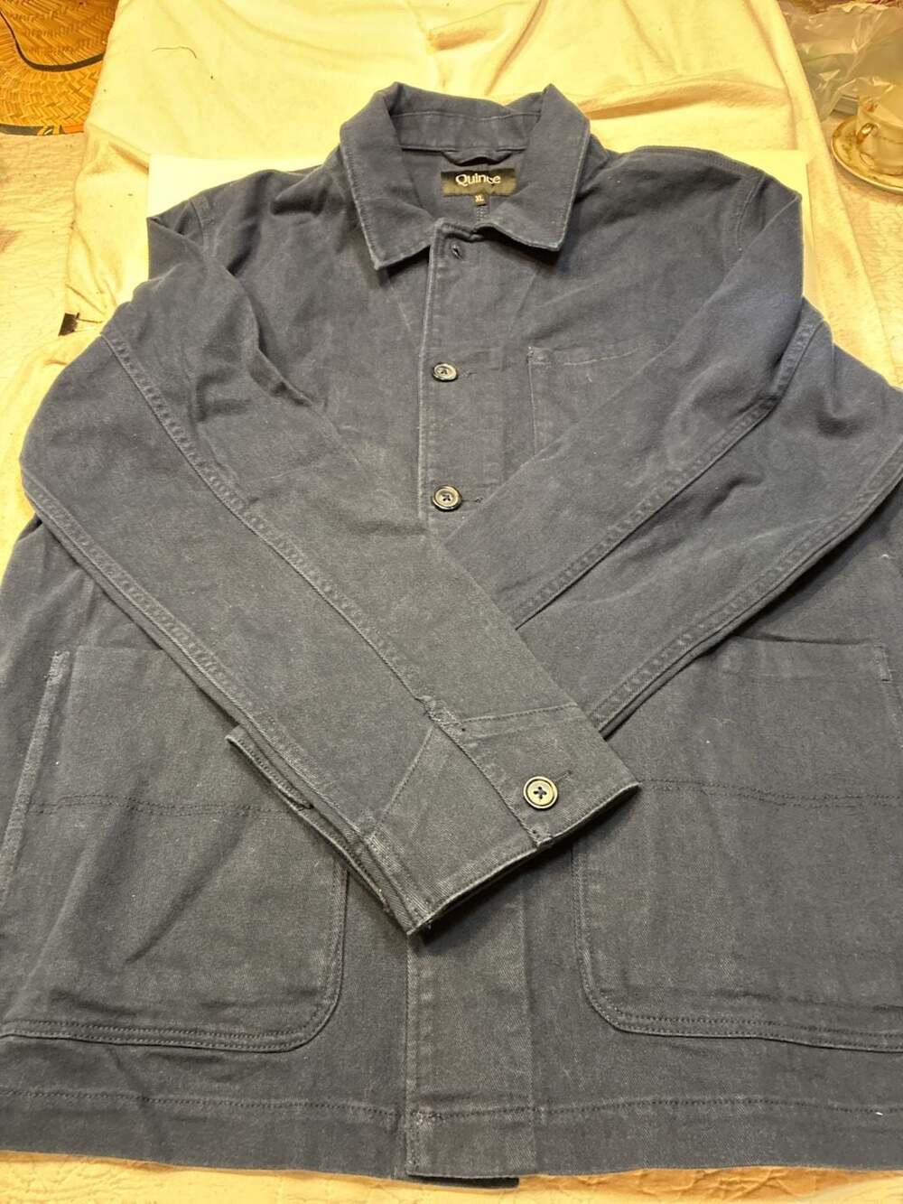 Quince Men's Canvas Chore Jacket in Navy, Size XL